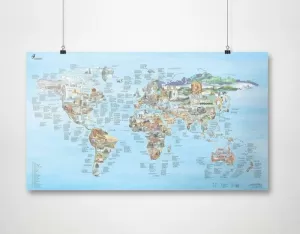 Mapa mundial para rascar, mapa del mundo, mapa de viaje, mapa del mundo  para rascar enmarcado, lugares en los que he estado mapa, regalo de viaje,  Wanderlust, países del mundo 