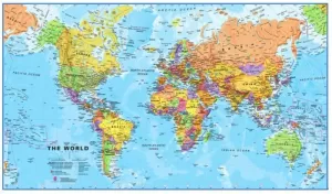 Mapamundi de Corcho - Mapa Político Mundo - Woody Map Natural ® – Misswood