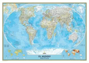 Mapamundi de Corcho Miss Wood Map Xl Old School (90X60) Multicolor